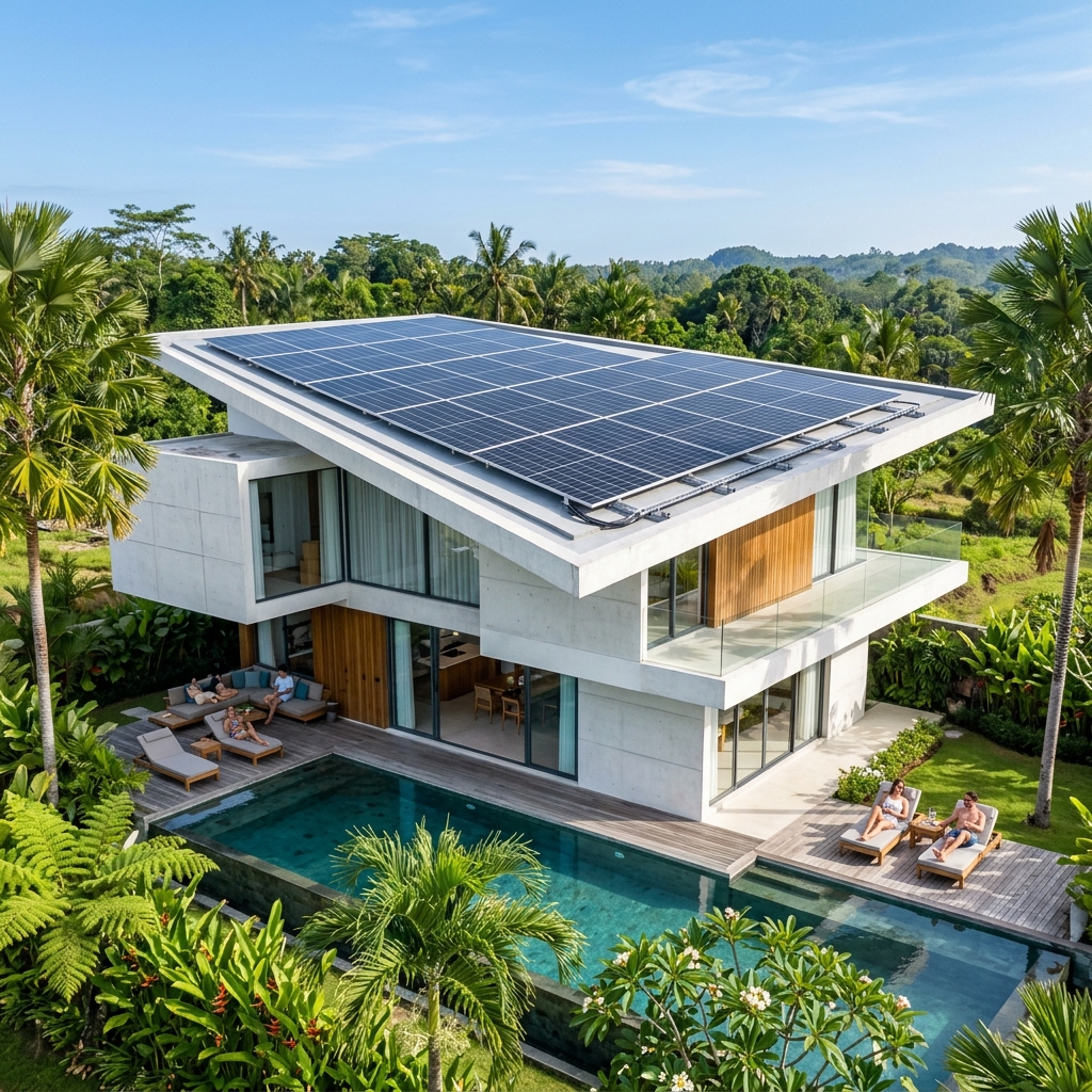 Premium Solar Installation on Modern Villa